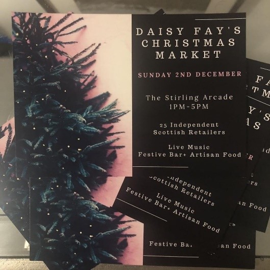christmas market flyer postcard advertising